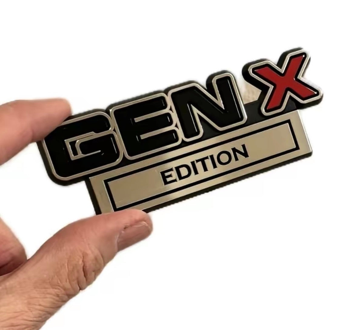 Gen X Edition Car Emblem-Red X