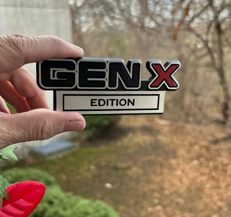 Gen X Edition Car Emblem-Red X