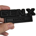 Gen X Edition Car Emblem-All Black