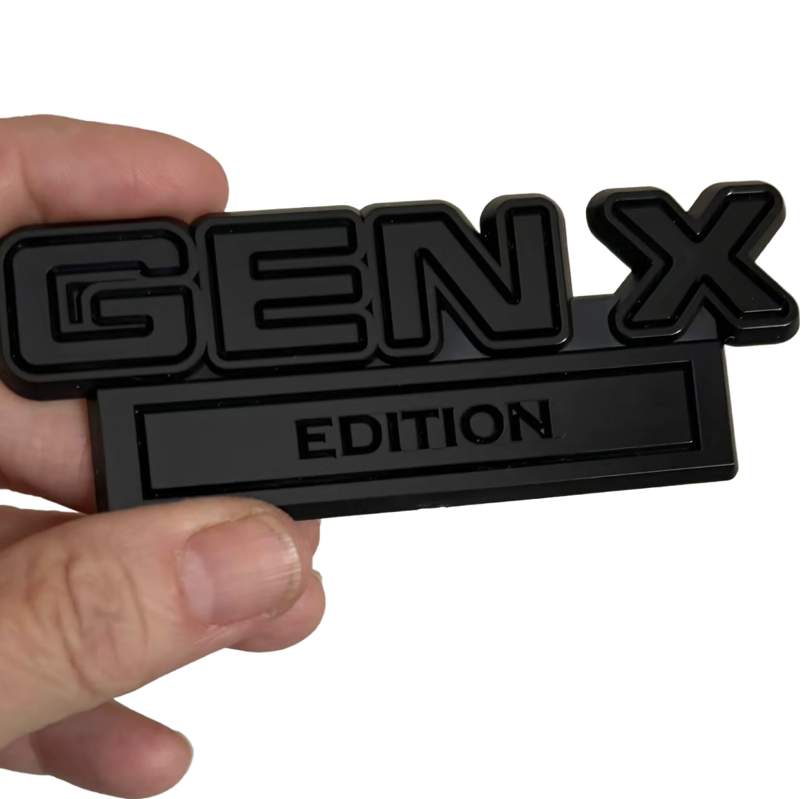 Gen X Edition Car Emblem-All Black